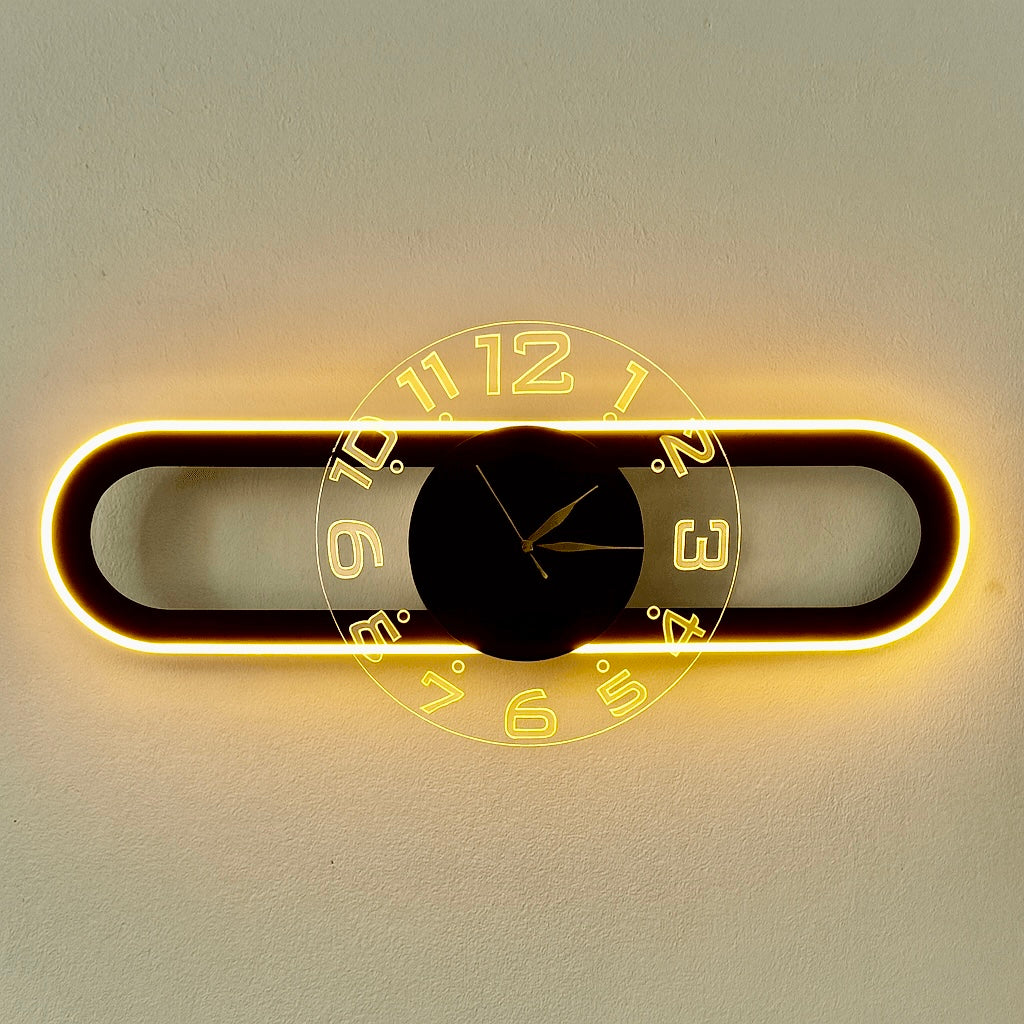 AuraClock 2-in-1 Wall Clock with Neon Light – Modern Home & Office Decor - Image 4