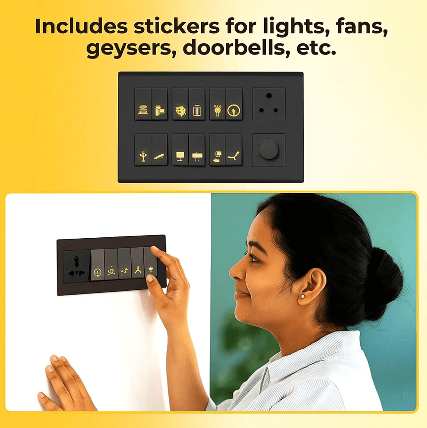 Golden Switch Stickers – Durable Vinyl Labels for Easy Identification - Image 3