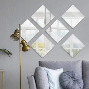 3D acrylic mirror wall stickers 5x5 inch cubes for home decor