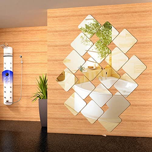 3D Acrylic Mirror Wall Stickers – 5x5 Inch Crystal Design - Image 2
