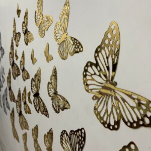 Acrylic Mirror Butterfly Wall Decor Set