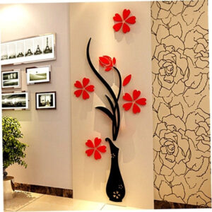 Red & Black Wall Vase