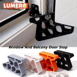 Heavy Duty Door Stopper Non-Slip Balcony Window Door Wedge Easy Install for Home Office Bathroom Kitchen, Track Lock & Anti-Slam