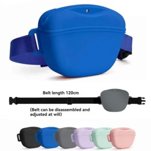 Pet Supplies Silicone Dogs Treat Bag Pet Portable Dog Training Waist Bag Outdoor Feeder Puppy Snack Reward Storage Bag with Belt