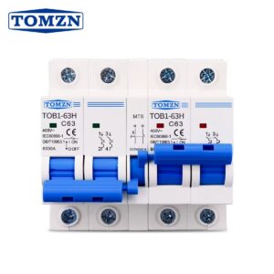 TOMZN TOB1-63H 63A 400V 2-Pole Dual Power Automatic Transfer Switch MTS Circuit Breaker C63